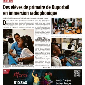 Des élèves de primaire de Duportail en immersion radiophonique