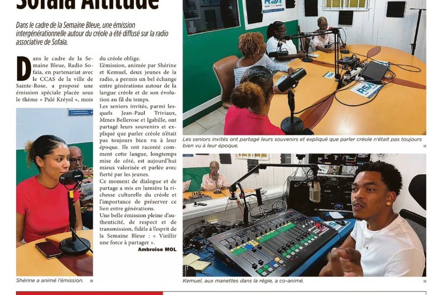 Des ainés ont parlé créole sur Radio Sofaïa Altitude